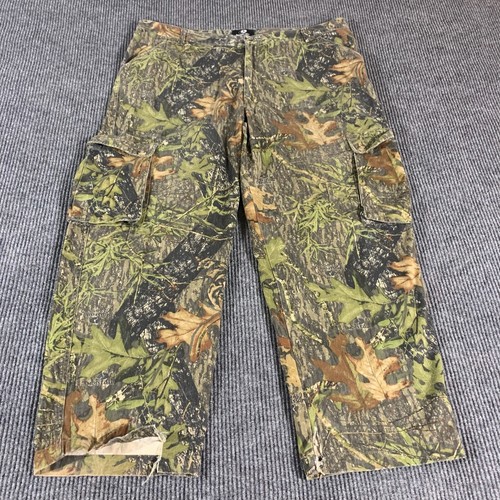 Mossy Oak Hose Herren 2XL 45x31 Grün Obsession Woodland Camo Cargo Taschen Jagd