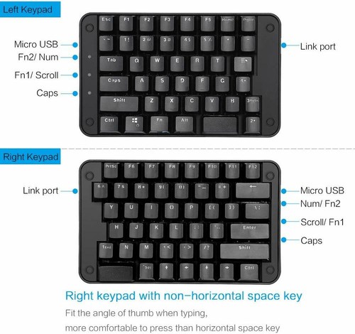 88 Keys Split Mechanical Keyboard Macro Gaming Keypad OEM Gateron Blue Switches - Picture 4 of 7