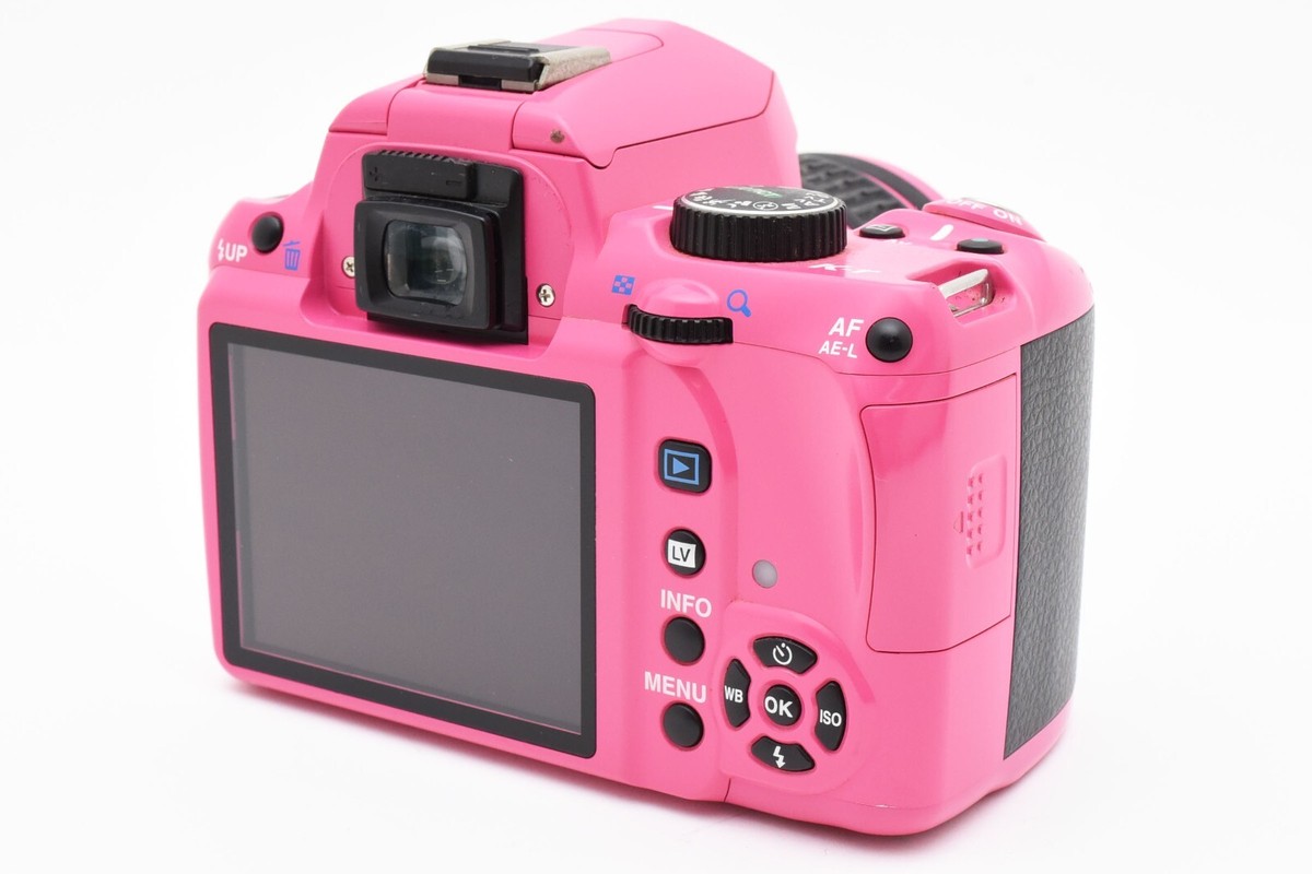 PENTAX K-r 12.4MP Digital SLR Camera Pink w/Pink Lens Set