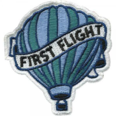 AUFNÄHER ''First Flight'' NEU Gr. 6,5cm x 7cm (04983) Stick Patches Applikation  .