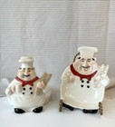 Happy Chef Italian Chef Italian Bread Paper Towel Holder and Spoon Rest Ceramic