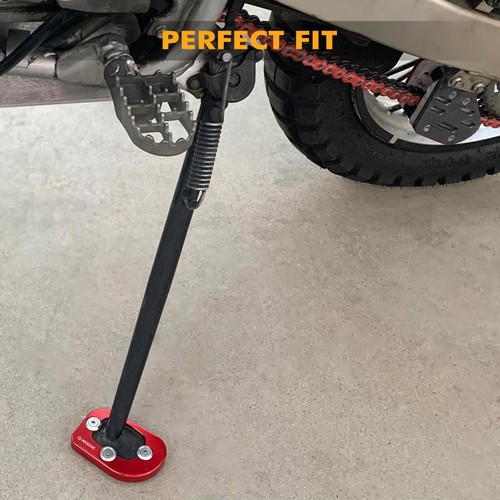 NICECNC Kickstand Side Stand Plate Extension Pad For Honda XR650L 1993-2025 Red - Picture 5 of 11