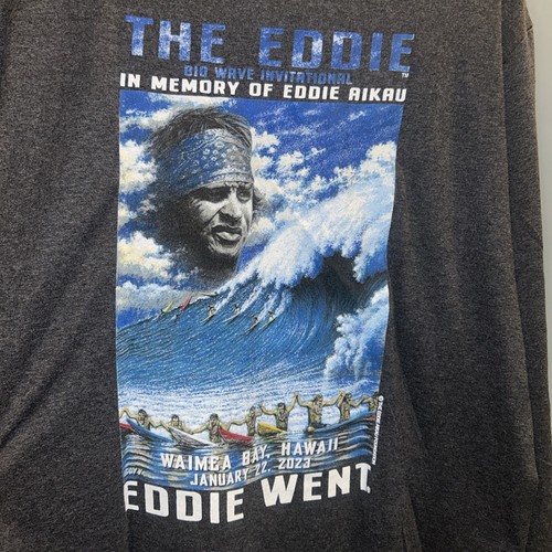 Eddie Would Go Big Wave Invitational Waimea Bay January 23, 2023 LS T Shirt L - Picture 3 of 6