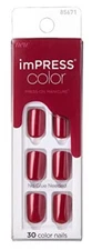  Impress Press-On-Manicure Nails 30 Count Red Velvet 