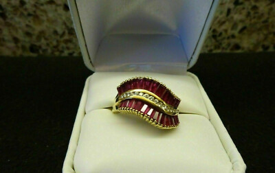 Men's Cluster Wedding Groom Ring 14K Yellow Gold Over 2.3 Ct Simulated Diamond