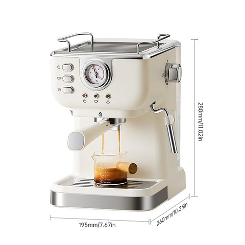Home 1050W Stainless steel Coffee Machine Semi Automatic Coffee Machine Machine - Picture 2 of 9