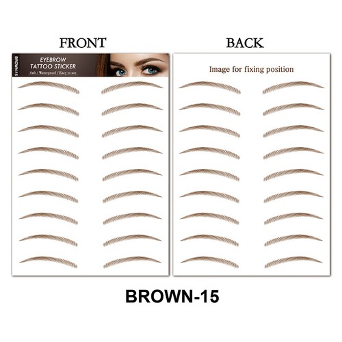 6D Hair-like Eyebrow Tattoo Sticker False Eyebrows Waterproof Fake Long Makeup - Picture 45 of 46