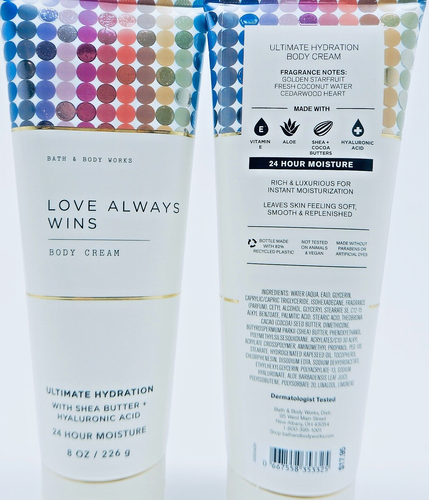 3 BATH & BODY WORKS LOVE ALWAYS WINS ULTIMATE HYDRATION BODY CREAM 8 oz NEW - Picture 4 of 19
