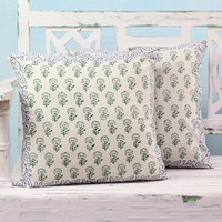 Novica Garden 100% Cotton Pillow Cover on sale Novica Garden 100% Cotton Pillow Cover on sale