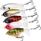 5Pcs Fishing Lures Lot Whopper Plopper Top water Bass Trout Bait Rotating Tail
