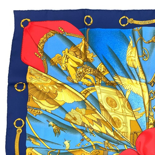 Hermes Vintage Rare scarf Carre 90 Soleil de Soie Silk from japan - Picture 8 of 24