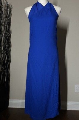 Ralph Lauren Women's Vignetta Georgette Day Dress - Size 10 in Royal Blue