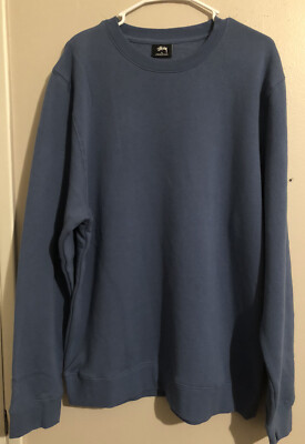 Vintage Stussy Brand Plain Crewneck Sweatshirt Black XL Made Vintage Stussy Brand Plain Crewneck Sweatshirt Black XL Made