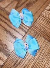 Girl Hair Clips Bow Set Of 2 Handmade