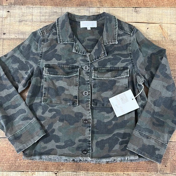 Bella dahl shop cropped military jacket