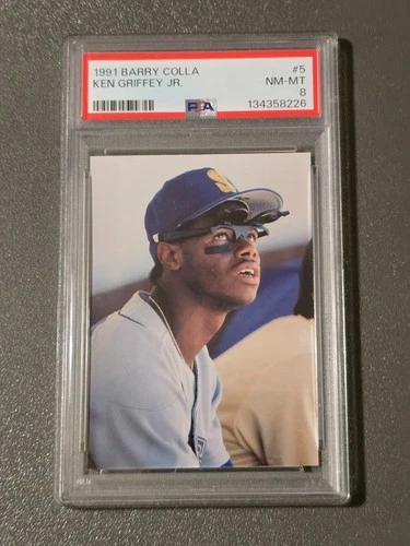 1991 Barry Colla Ken Griffey Jr. #5 Seattle Mariners Hall Of Fame graded PSA 8