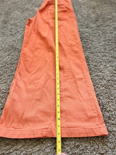 Free People Vibrant Orange Plissee Wide Leg Chino Hose Gr. 2 - Bild 11 von 11