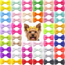 Dog Hair Bows 2 inches Small Puppy Bowknot Clips for Pet Grooming Accessories...
