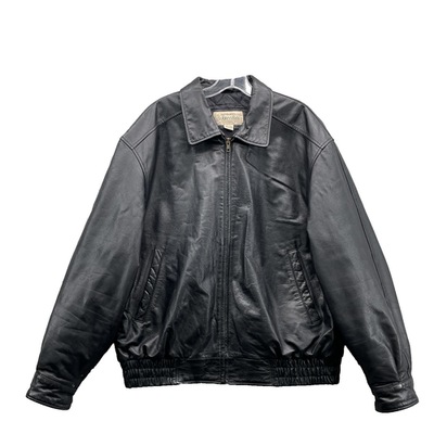 a*2様 stjohn'sbay leather bomber jkt old Vintage St. Johns Bay 100% Leather Bomber Jacket Men Large