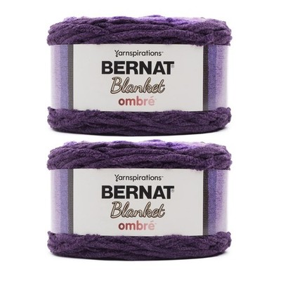 # 6 extra-thick polyester yarn, eggplant gradient color, 10.5 oz/300 g,2 rolls