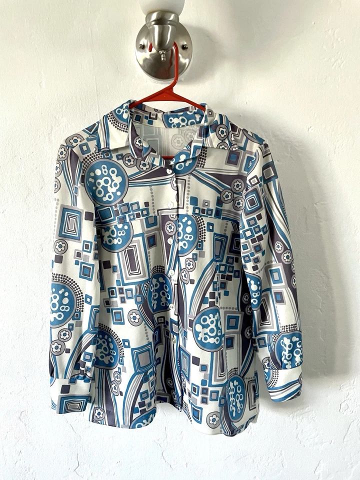 Lote de 6 tops/revendedores/lote mixto vintage para mujer/años 60/70/80/90/BLUSAS Foto 4 de 4