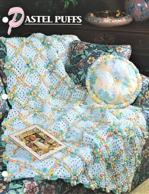 Pastel Puffs  Annies Attic Crochet Afghan Pattern Page