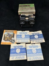 Vintage Sawyer s View-Master Model C Viewer Box 4 Reels Works Complete Set