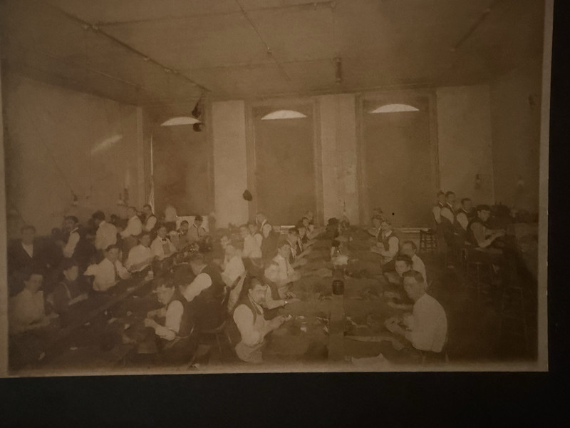 Antique Factory Workshop Interior Photo Workers Industrial Scene Mounted