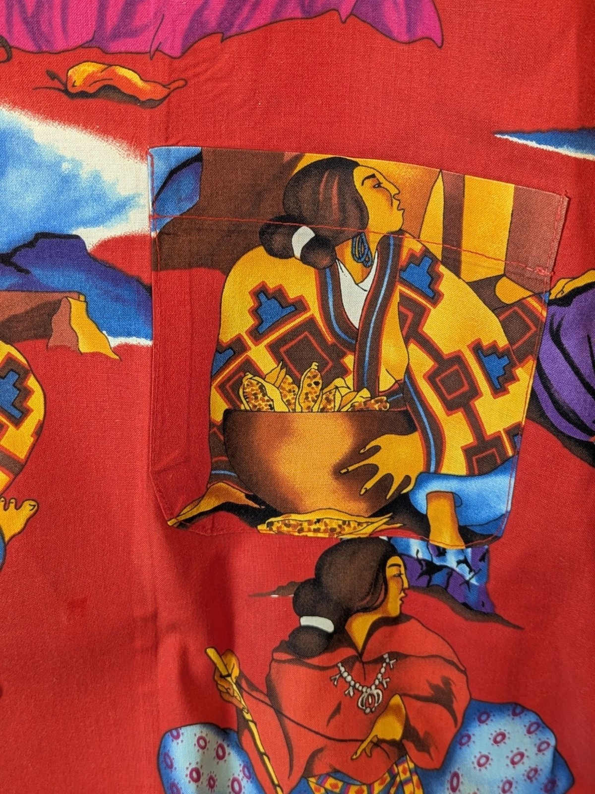 Handmade Native American Inspired Button Up Shirt… - image 7