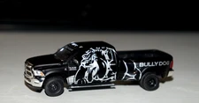 Greenlight 1/64 2018 Ram Laramie 3500 Truck W/Hitch Bully Dog Black Dually