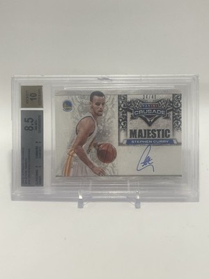 2013-14 Panini Crusade Stephen Curry #38 Majestic Marks Auto /49 BGS 8.5 Auto 10