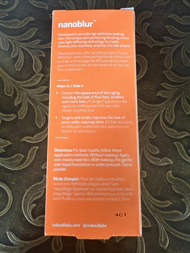Indeed Labs Nanoblur Skin Blurring Cream 30ml NIB Sealed - Picture 2 of 4