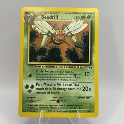 Pokemon Card - Beedrill Neo Discovery 18/75 Rare