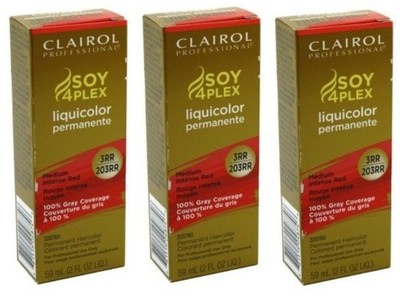 BL Clairol Liquicolor Permanent 3Rr/203Rr Medium Intense Red 2oz X 3 Packs