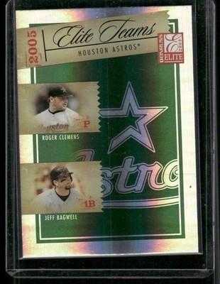 2005 Donruss Elite Teams Clemens Bagwell Berkman Biggio #D /750 Houston Astros