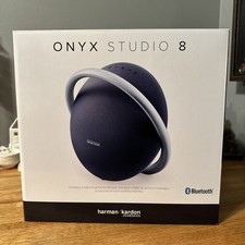 Harman Kardon Onyx Studio 8, Portable stereo Bluetooth speaker Blue new In box
