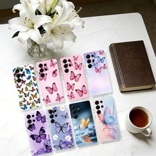 Tough TPU Case For Samsung S25 Ultra S24 S26 A36 Exquisite Butterfly Print Cover