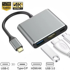 3-in-1 USB-C Hub PD100W 4K HDMI USB 3.0 Adapter for Laptop MacBook US