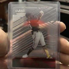 Fernando Tatis Jr  Panini Chronicles Clear Vision Red Parallel (25/100)