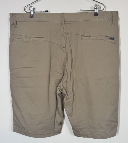 Volcom Mens Frickin Modern Stretch Shorts Flat Front Chino Casual Preppy Size 40 - Picture 2 of 10