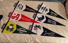 Six (6) TGL Golf Inaugural Season 2025 Hammer Team Pennants Full Set New