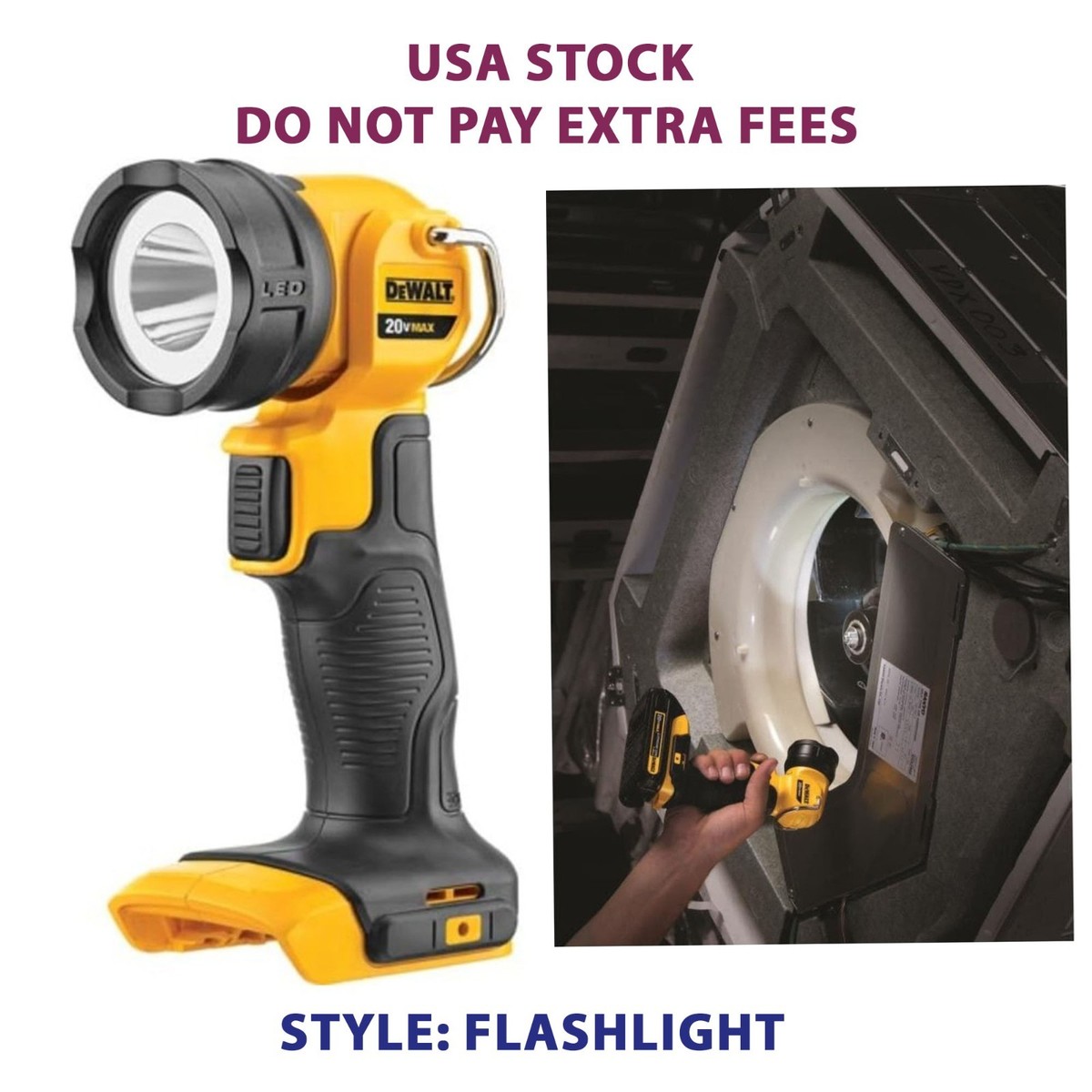 DEWALT DCL040 20V MAX LED Flashlight for sale online | eBay