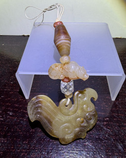 Rare Antique/ Vintage Manchu Chinese Jade Pendant