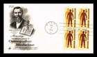 DR JIM STAMPS US COVER OSTEOPATHIC MEDICINE FIRST DAY ISSUE BLOCK OF 4 ARTCRAFT