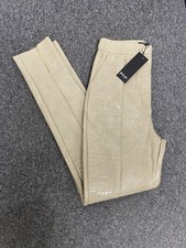 Nasty Gal Taupe Faux Leather Croc Embossed Straight Leg Trousers Size 6 PC