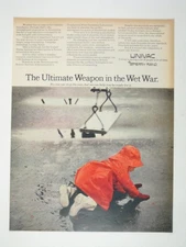 Univac Sperry Rand Ad Ultimate Weapon In Wet War 1960s Vintage Print Kid Swing