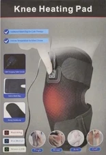 Knee Heating Pad Adjustable Pain Relief for Knees/Thighs/Arms USB Powered Black