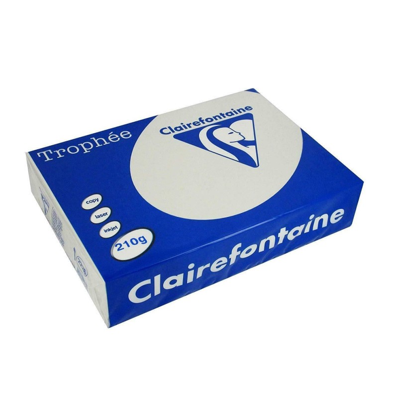 Papier impression A4 Clairefontaine gris acier 210g à forte opacité sans bourrage