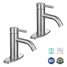 Aquaterior Single Handle Vessel Faucet Bathroom Basin Mixer 2 Packs