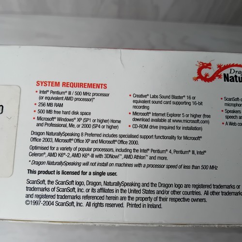 DRAGON NATURALLY SPEAKING 8 PREFERRED SPEECH RECOGNITION SOFTWARE - NEW RARE - 第 10/14 張圖片
